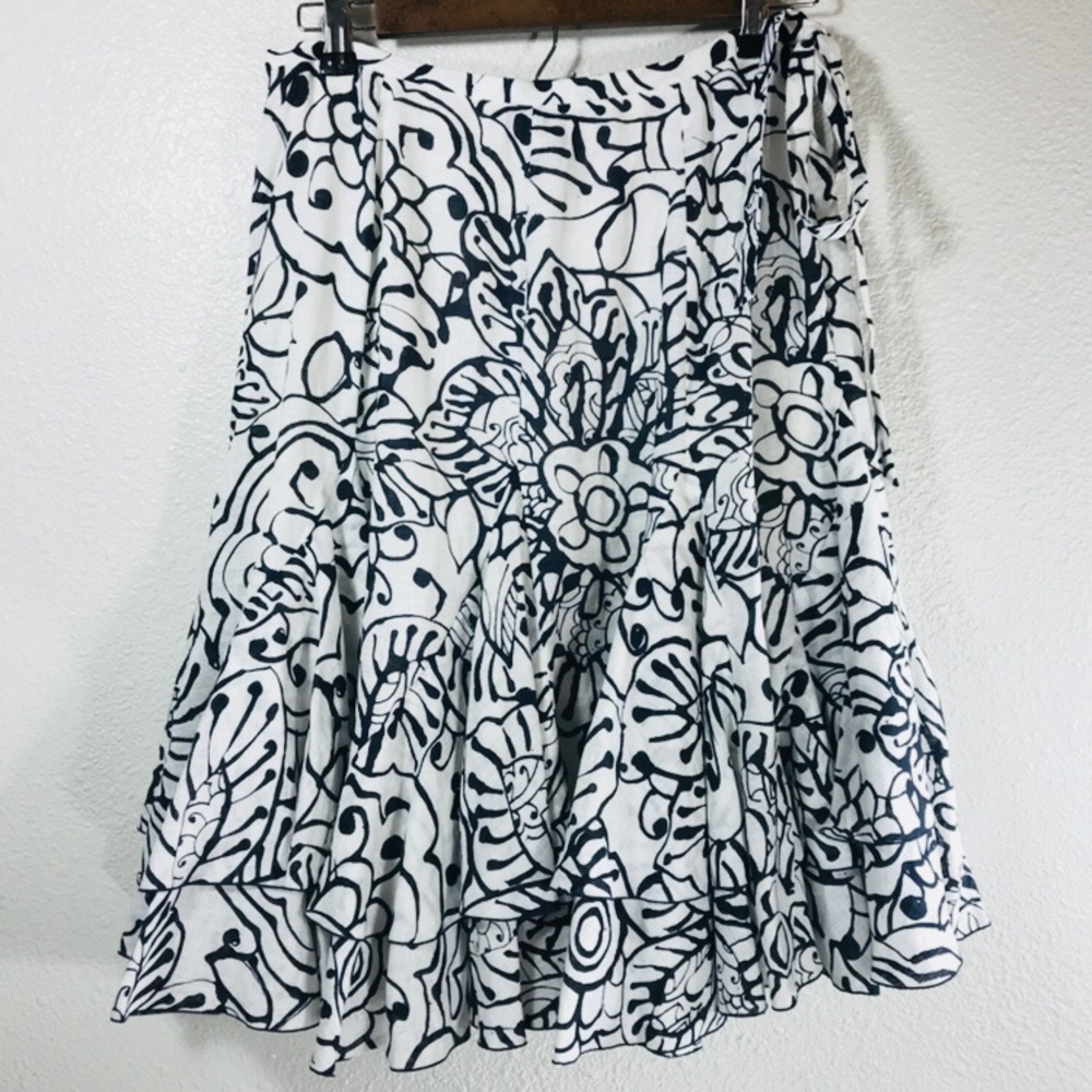 Lafayette 148 Floral Print Midi Skirt Size 6